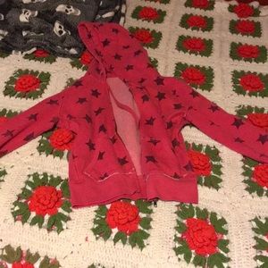 PINK and stars zip up hoodie